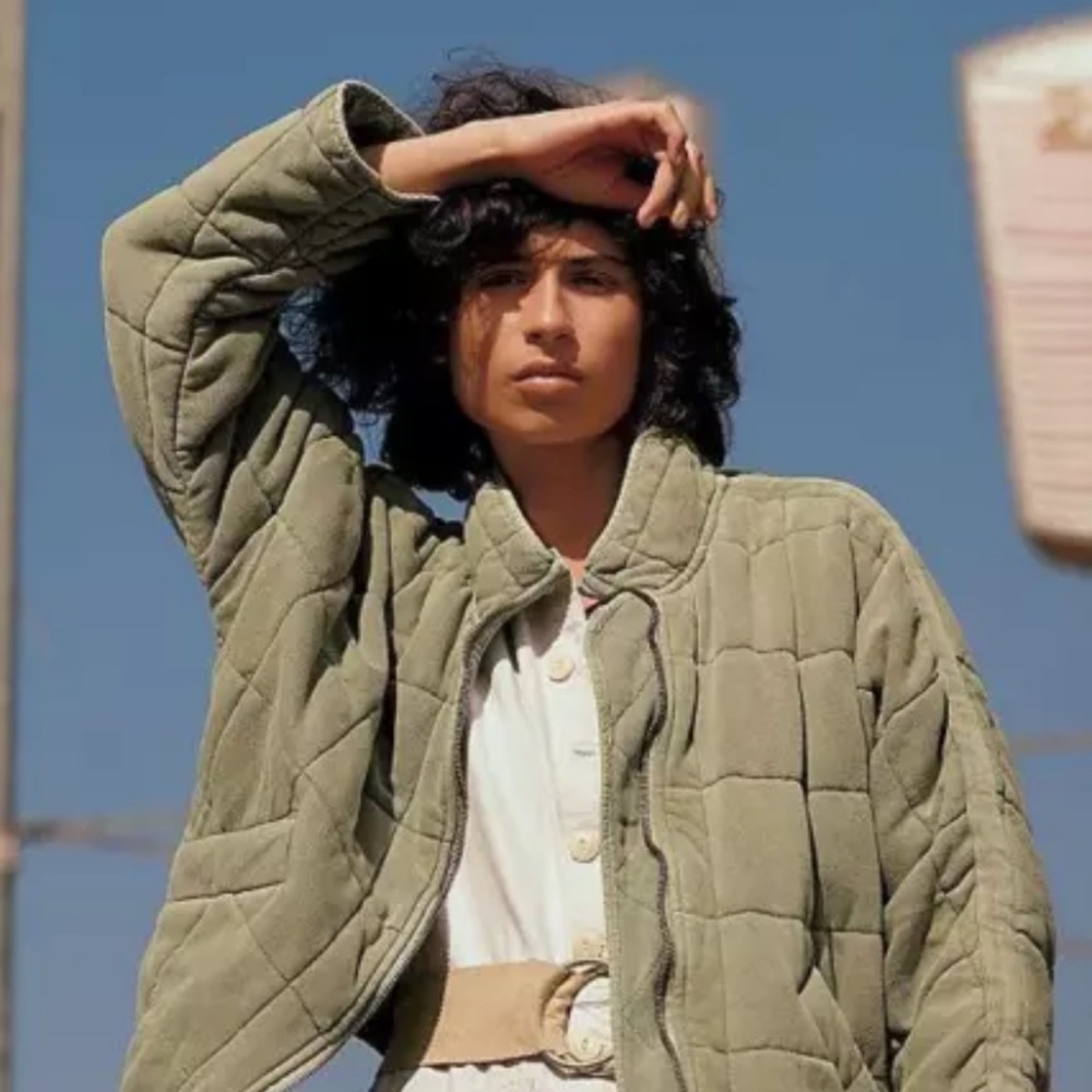Olive Quilted Women's Jacket